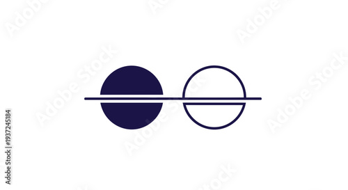 Abstract Geometric Design Featuring Symmetrical Shapes and A Symbolic Visual Narrative