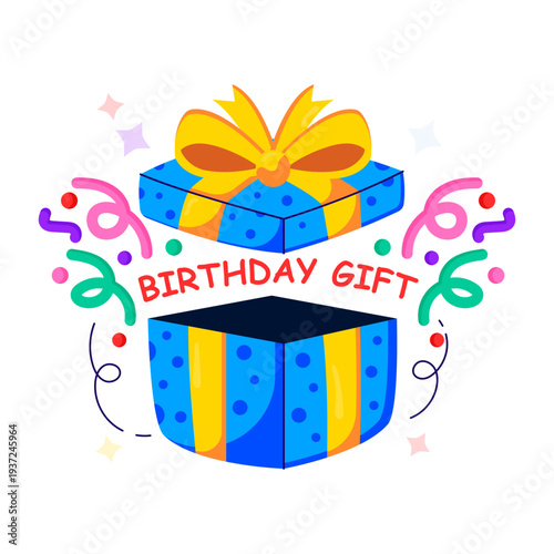 An illustration design of surprise box