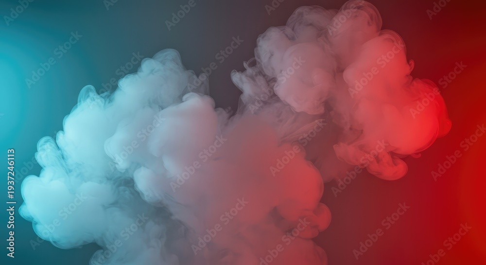 Fototapeta premium Luminous abstract background featuring soft, swirling clouds of misty vapor illuminated by subtle light gradients. Artistic texture and atmosphere, design, colorful, subtle