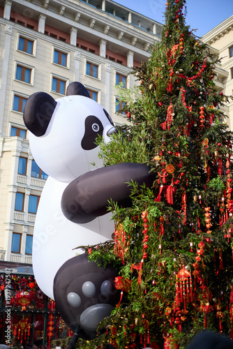 panda in the city