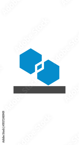 Abstract Geometric Hexagon Connection Symbolizing Data Linkage and Digital Technology Design