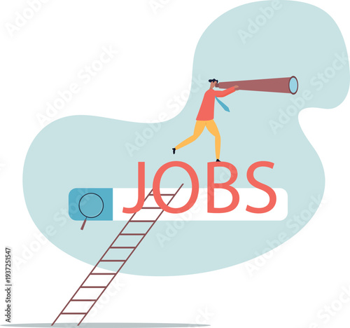 Looking for new job, employment, career or job search, find opportunity, seek for vacancy or work position concept,human life and situation.