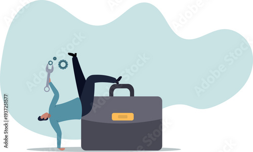 Adjustment and optimization for business improvement, change or fine tune for smooth ride, repair and maintenance service concept,human life and situation.