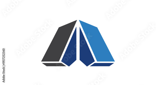 Abstract Geometric Tent-like Structure Symbolizing Exploration, Adventure and Camping