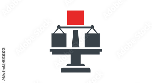 Abstract Graphic Depicting Balance, Justice, And Law, Symbolic Illustration