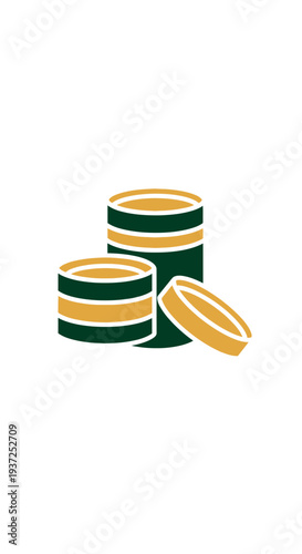 Abstract Graphic Depicting Currency Stacks, Suitable for Financial Concepts and Economic Themes