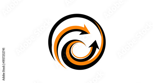 Abstract Graphic With Arrows, Symbolizing Recurrence, Movement, And Circular Dynamics