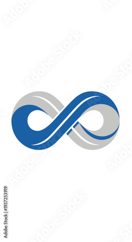 Abstract Infinity Symbol With Blue and Gray Hues Depicting Endless Possibilities and Growth