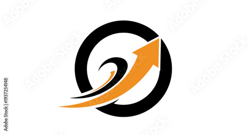Abstract Logo Design Demonstrating Growth and Expansion in the Business World Perfectly