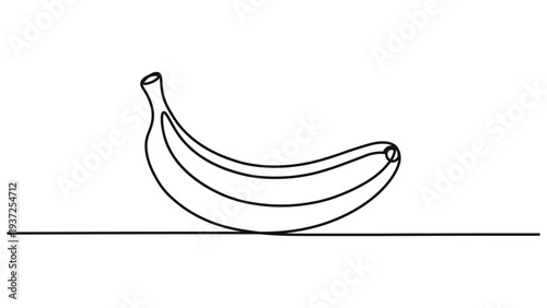 A simple line drawing of three bananas on a table
