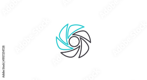 Abstract Rotating Design, Modern Circular Shape, Symbol Of Energy and Motion
