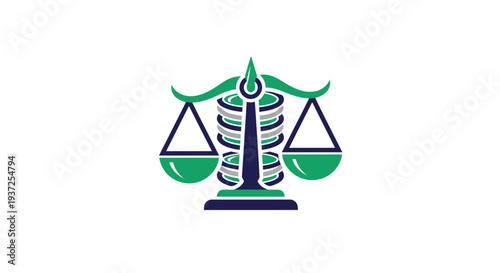 Abstract Scales Depicting Balance and Justice Representing Legal or Medical Concepts