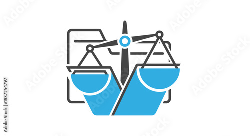 Abstract Scales Depicting Balance and Justice, Ideal for Legal and Ethical Concepts Visuals