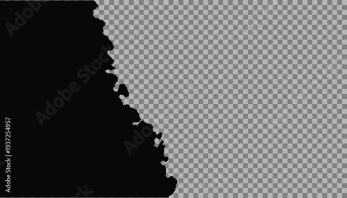 Torn Paper Edge with Transparent Background Reveal