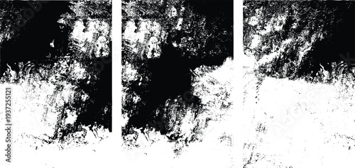 Texture overlay abstract black and white splatter grunge art with dynamic composition and expressive elements