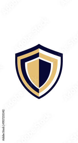 Abstract Shield Icon Illustrating Protection, Security, and Brand Identity with Elegant Design
