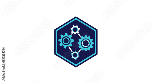 Abstract Technical Diagram Depicting Machine Components and Interconnected Systems Operations