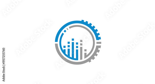 Abstract Technical Symbol Representing Digital Transformation and Technological Innovation