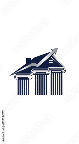 Architectural Illustration Depicting Upward Growth and Investment in Real Estate Markets