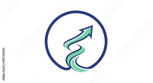 Arrow Symbol within a Circle, Illustrating Growth, Progress, and Forward Momentum