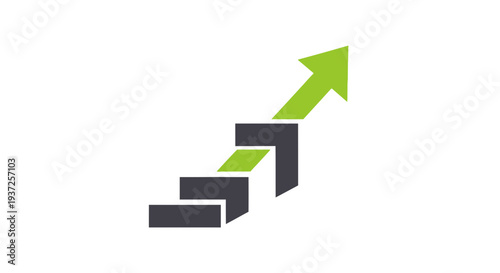 Ascending Arrow Symbolizing Growth and Development in Business and Finance, Success