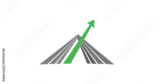 Ascending Arrow Symbolizing Growth, Progress, and Forward Momentum towards Success