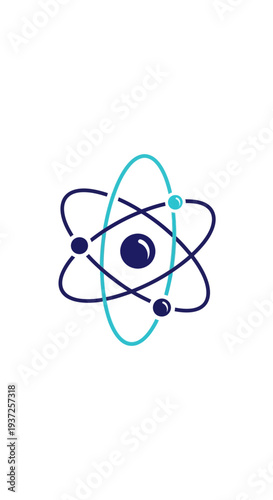 Atomic Illustration: A Modern, Minimalist Representation of Scientific Fundamentals