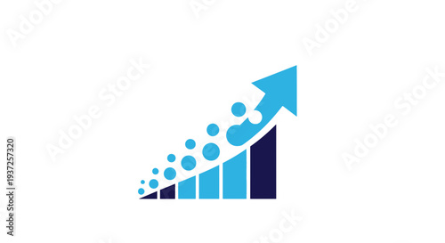 Business Growth Visualization: Abstract Arrow Symbolizing Upward Trends and Progress
