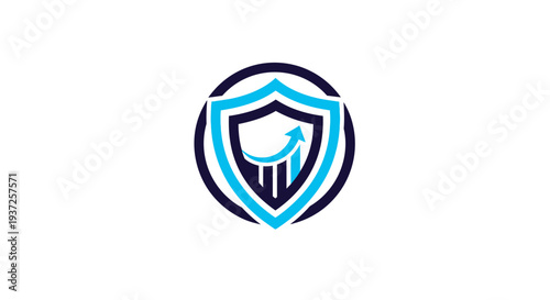 Business Shield Icon Representing Growth and Protection in a Modern Digital World