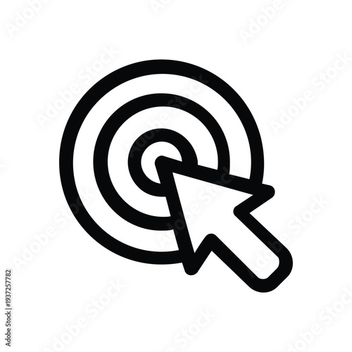 Target Marketing Cursor Click Line Icon