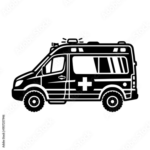 Wallpaper Mural Ambulance Emergency Vehicle Silhouette Vector Torontodigital.ca