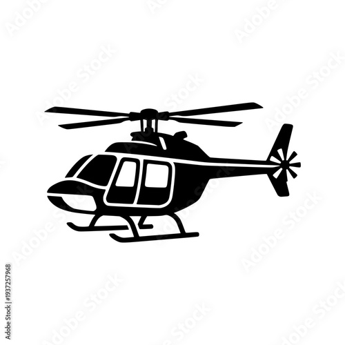Helicopter Silhouette Vector Illustration