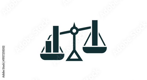 Conceptual Representation Of Equilibrium And Balance Using Minimalist Scales Symbol