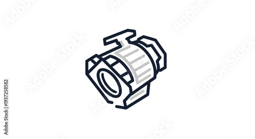 Creative Spotlight Illustration on White Background for Professional Presentation