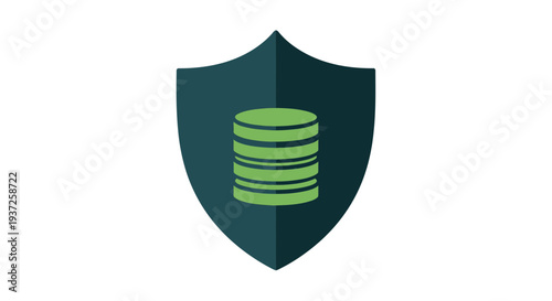 Data Security: Shield Symbol Protecting Digital Currency, Icon of Secure Financial Transactions