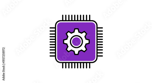 Digital Technology And Computing, Processing, Gear, Microchip, Circuit Board Conceptualization