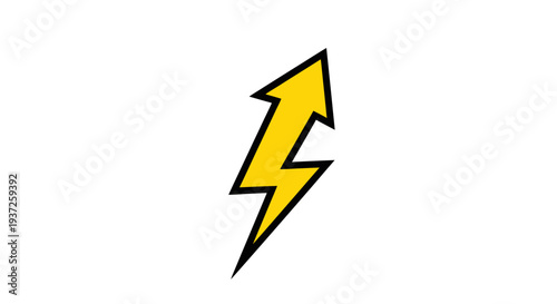 Free Download Energetic Bolt Arrow Icon on a White Background Showing Strength and Forward Momentum - GFXLoad
