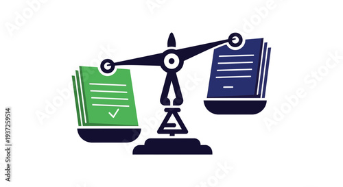 Equilibrium Icon Representing Balance, Decision Making, And Weighing Options Accurately Displayed