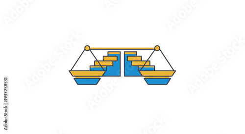 Equilibrium Illustration: A Balanced Depiction Representing Fairness, Justice, and Precision