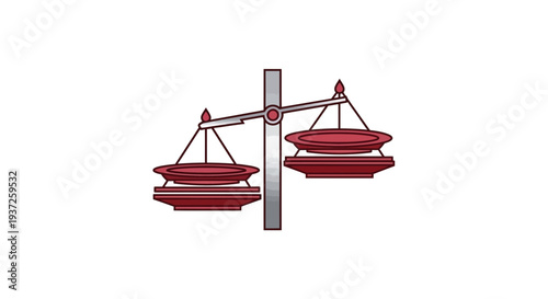 Equilibrium Illustration: A Symbolic Depiction of Balance and Justice In a Simple Design