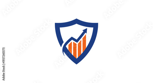 Free Download Financial Protection and Growth Concept: Shield Icon With Upward Trending Graph Chart - GFXLoad