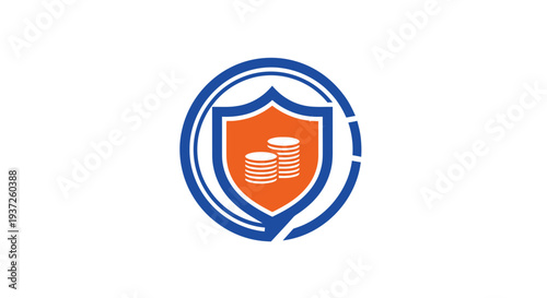 Financial Protection Emblem: Secure Savings and Investment Logo for Modern Enterprises