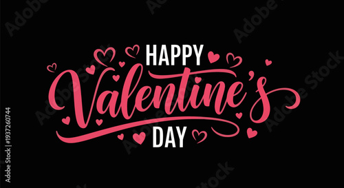 Valentines day greeting with hearts