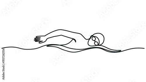 A person swimming in a pool with a snorkel on