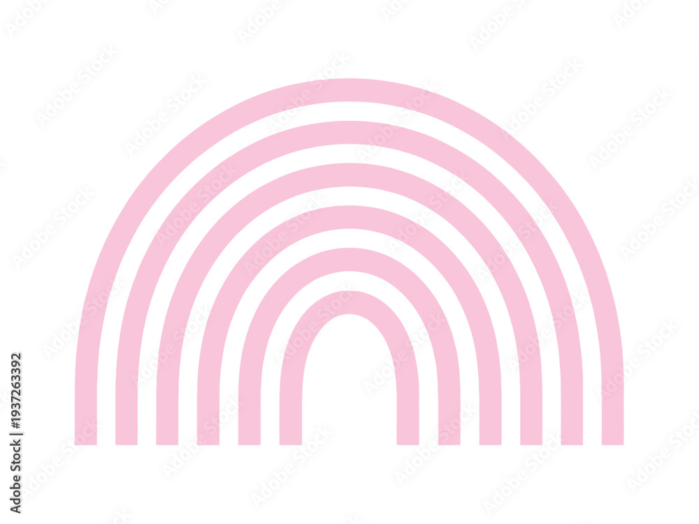 Obraz premium Soft Pink Rainbow Graphic Illustration