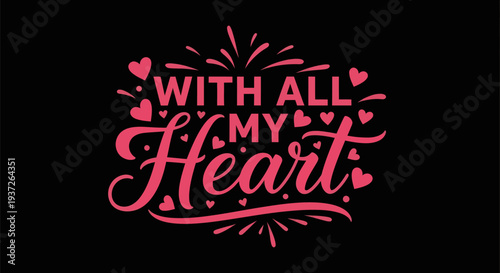 Valentines day heartfelt message design