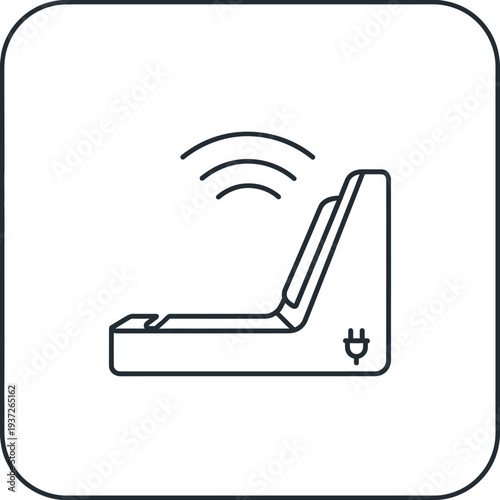 Wireless router device with signal.