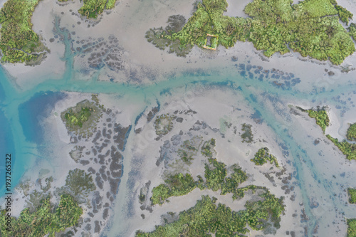 Marsh in Santona bay, Laredo, Cantabria, Spain