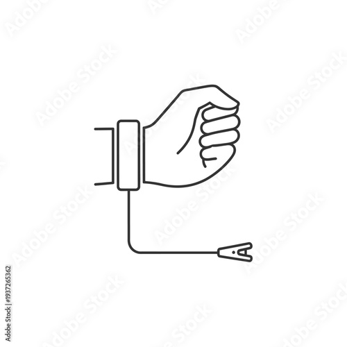 Electric hand with cable plug.