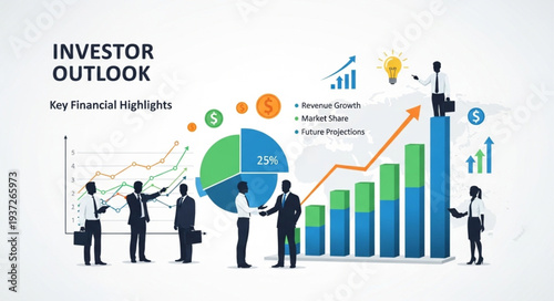 Businesspeople Analyzing Financial Data and Growth Charts.
